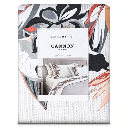 Juego de Sábanas 2 Plazas Algodón 200 Hilos Sanke Cannon